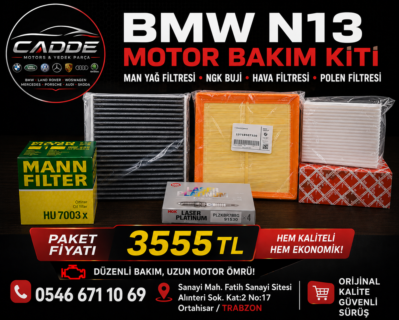 BAKIM SETİ FİLTRE N3