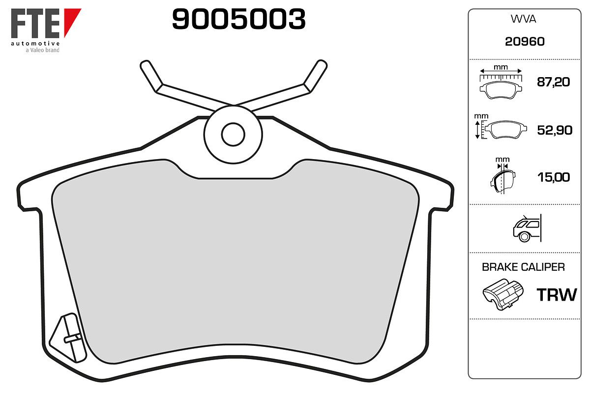 FREN BALATASI (152 mm) GOLF/JETTA/PASSAT/POLO/VENTO/A4/A6 ARKA