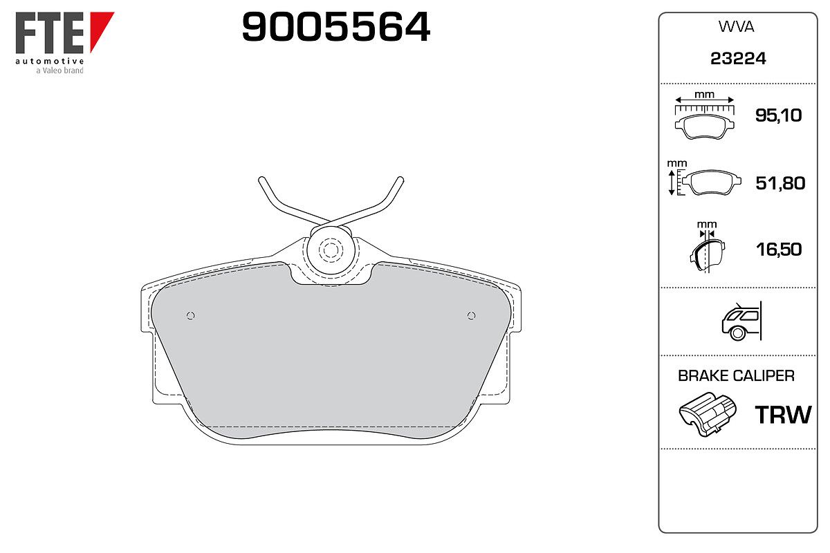 FREN BALATASI T4 90>03 ARKA